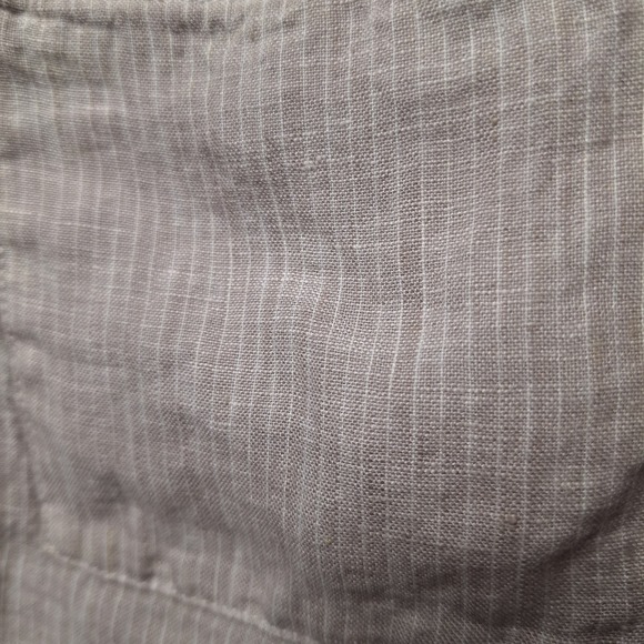 EVERLANE The Linen Easy Pant Sz L Striped Elastic Waist Pull-On Nautical Resort - Picture 4 of 8